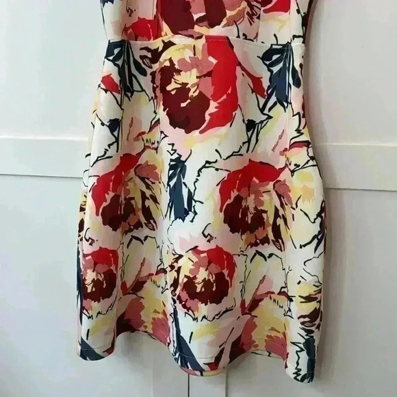 Vintage Abercrombie & Fitch Tank Floral Summer Dress size: L yellow pink white - Picture 5 of 8